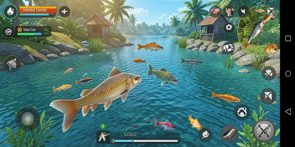 Tampilan gameplay yang seru saat memancing di 3178.