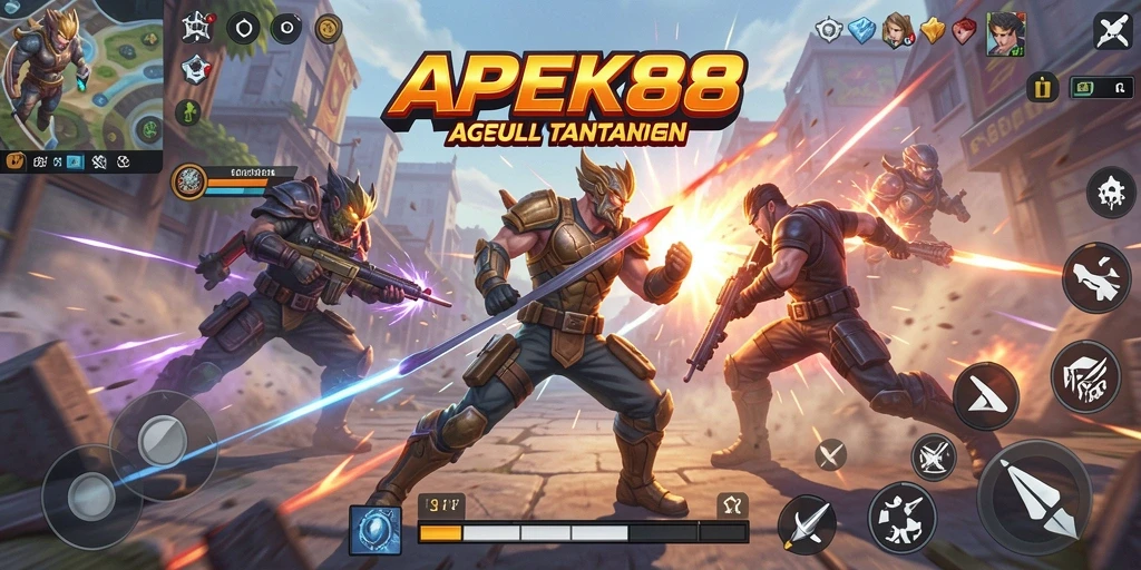 Tampilan gameplay mendebarkan dari APEK88 dengan aksi seru.