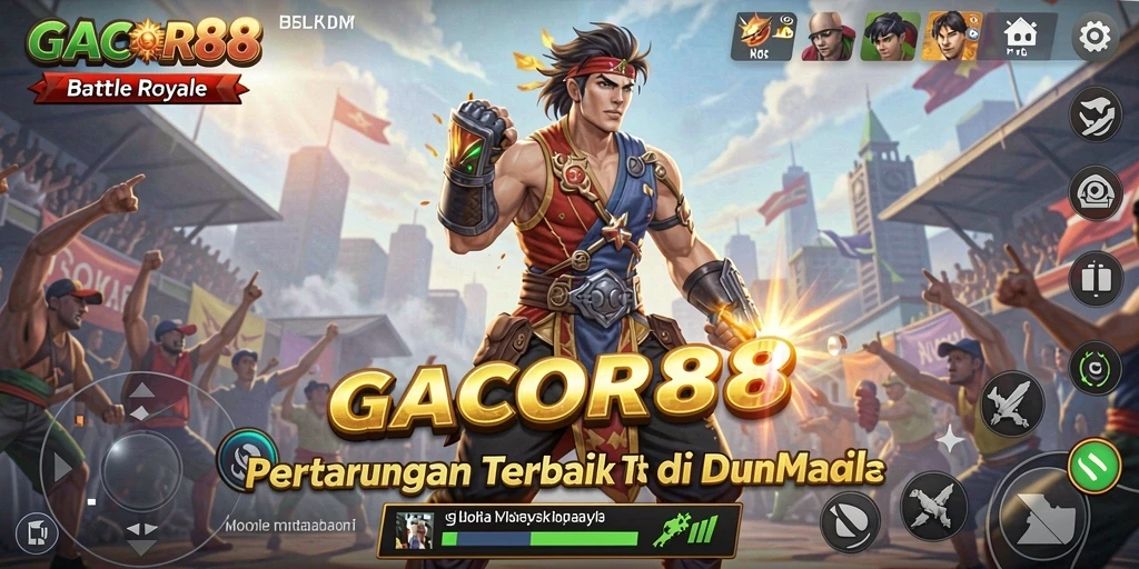 Screenshot GACOR88 yang menampilkan aksi seru dalam Battle Royale.