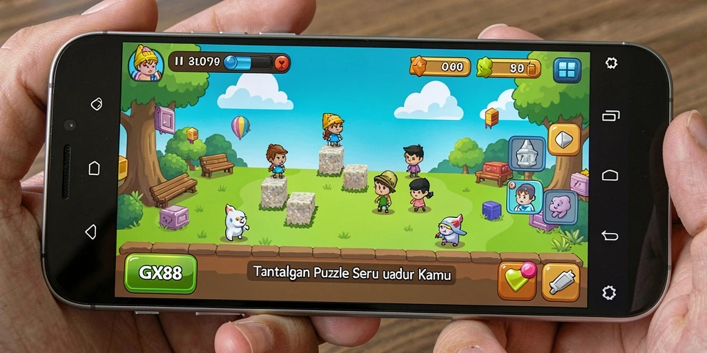 Tampilan gameplay GX88 dengan tantangan Puzzle yang menarik.