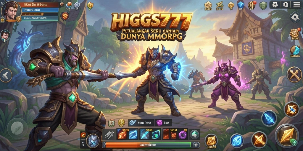 Tampilan gameplay menarik dalam dunia MMORPG HIGGS777.
