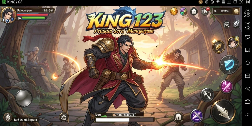 Tampilan action seru dari KING123 dengan karakter anime yang dinamis.