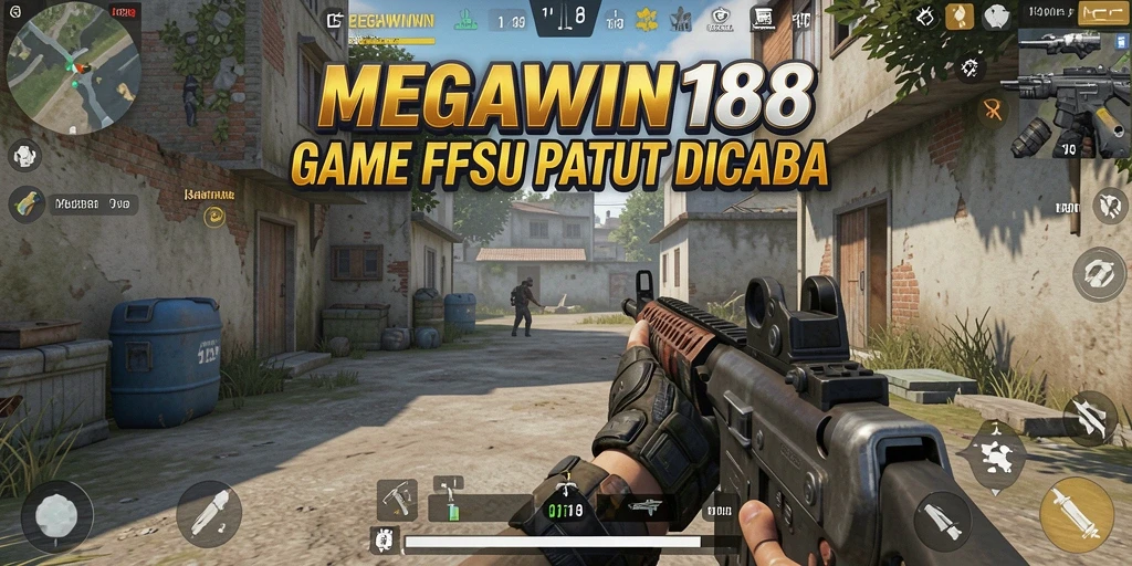 Screenshot gameplay MEGAWIN188 menampilkan aksi FPS yang mendebarkan.