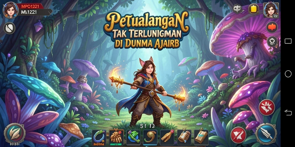 Tangkapan layar MPO1221 yang menunjukkan aksi petualangan seru.