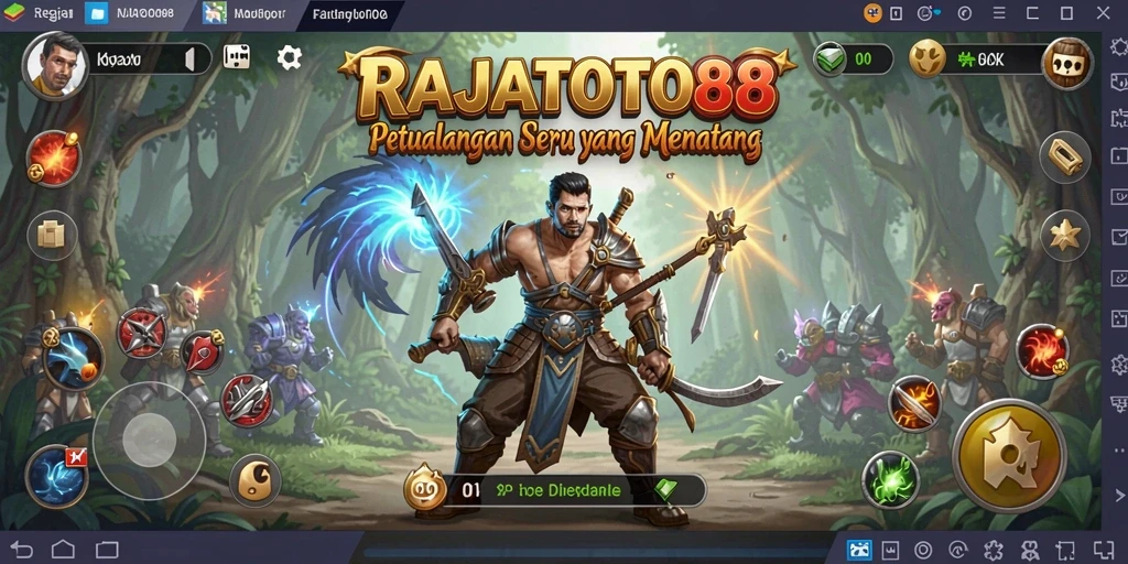 Tampilan gameplay seru di dunia petualangan RAJATOTO88.