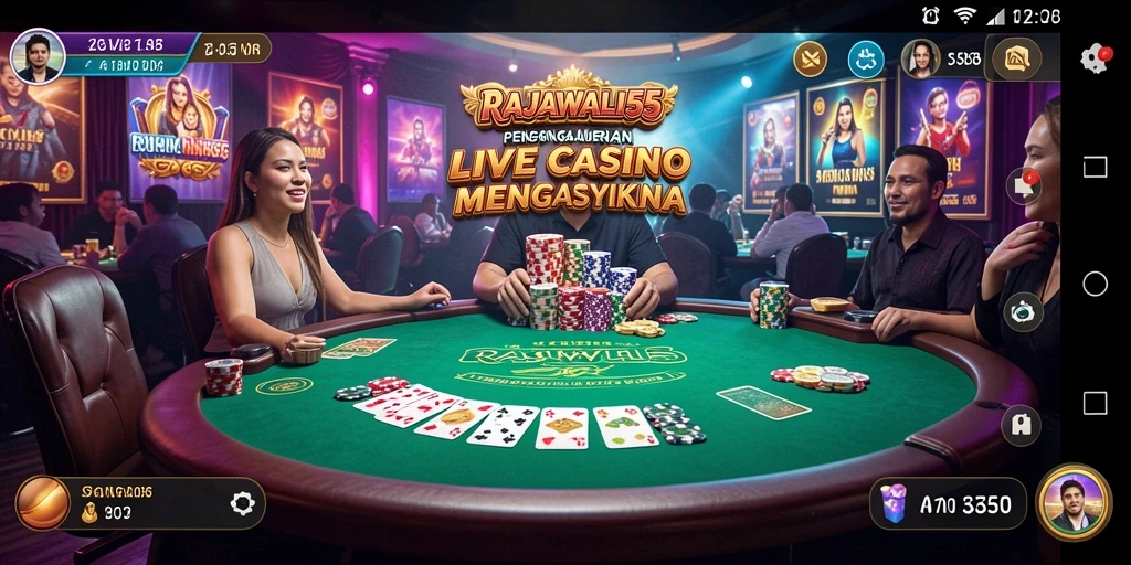 Tampilan permainan Live Casino RAJAWALI55 yang menarik dan interaktif.