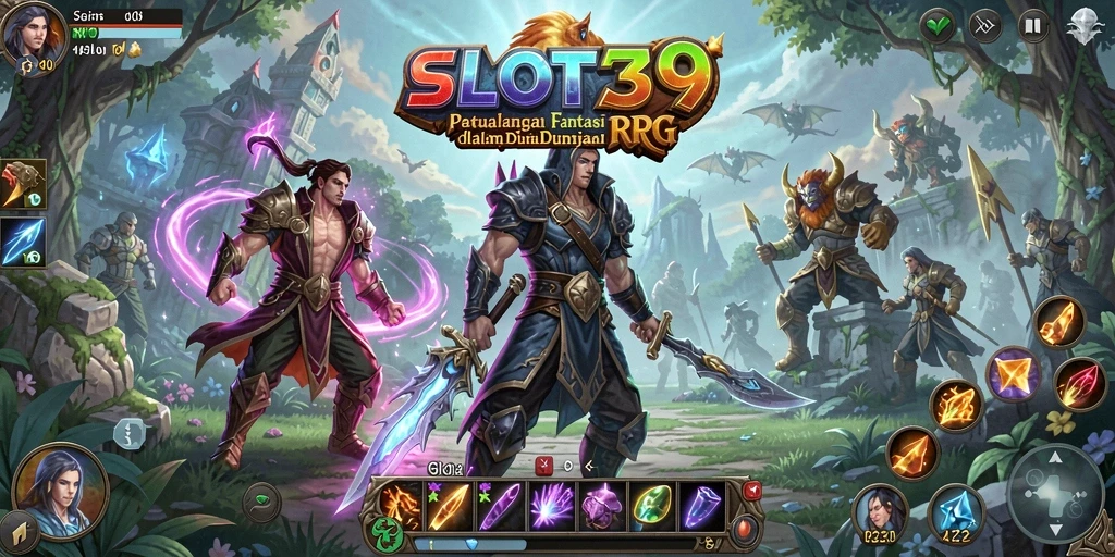 Tangkapan layar SLOT39 menampilkan aksi pertempuran RPG yang mendebarkan.